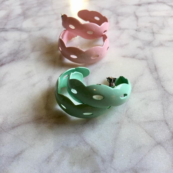 Jewelry - Pair of Spring Colored Hoop Earrings